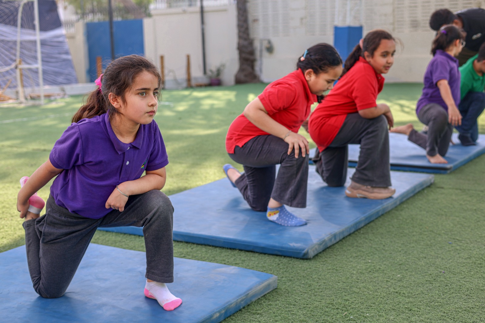 Students exploring a practical skill