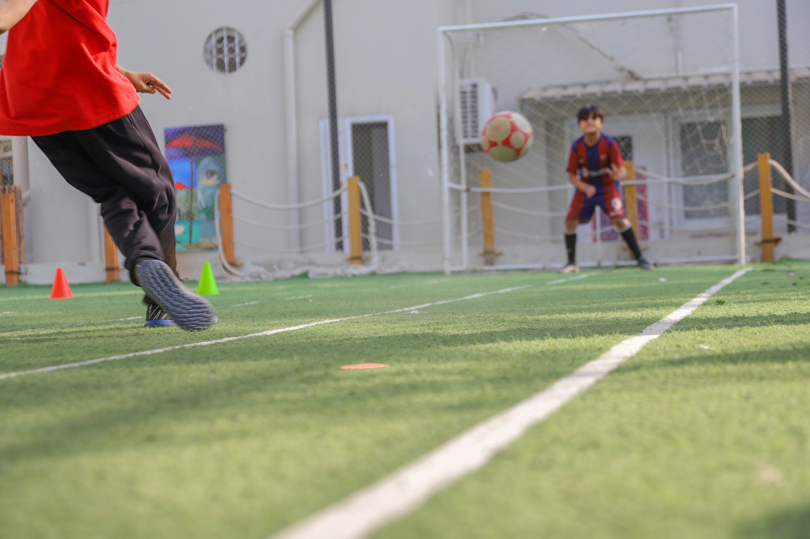 Students taking part in a programme activity