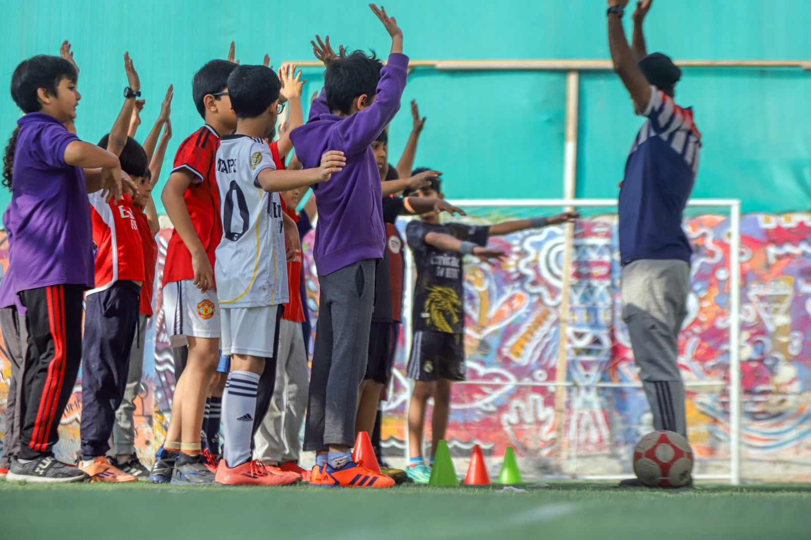 Students practising new skills