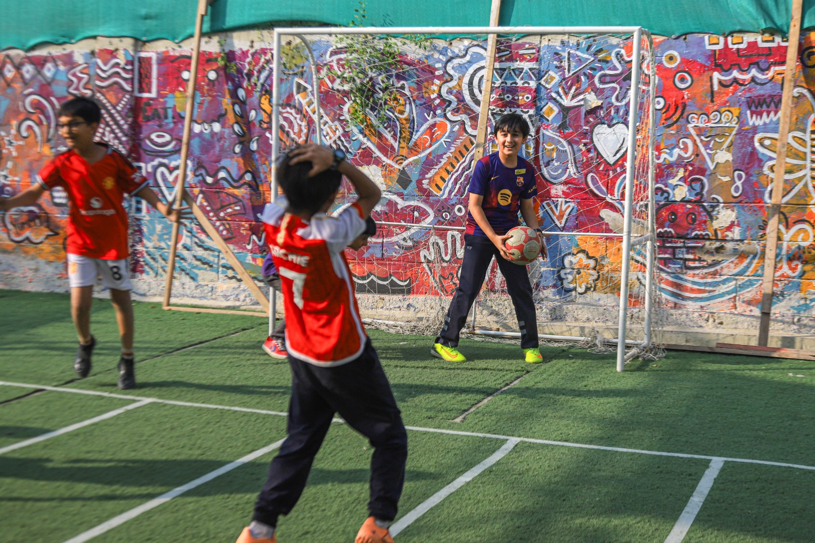 VLC students playing football